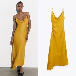 Zara Satin Effect Slip Dress